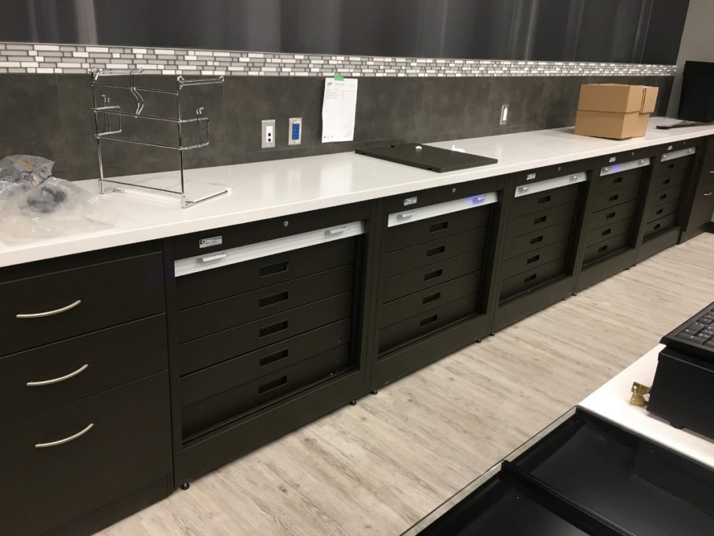 MM-3035-36 Secure Undercounter Tobacco Cabinets - Doors Open