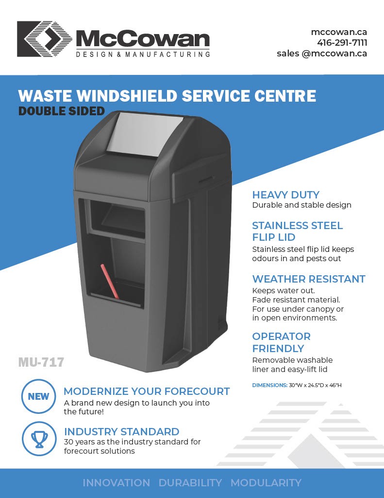 MU-717 Double Sided Waste Windshield Service Centre
