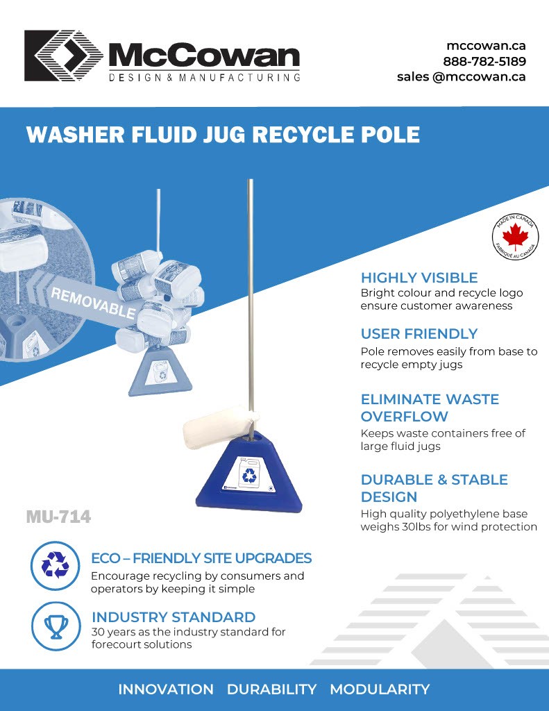 Mu-714 Washer Fluid Jug Recycle Pole
