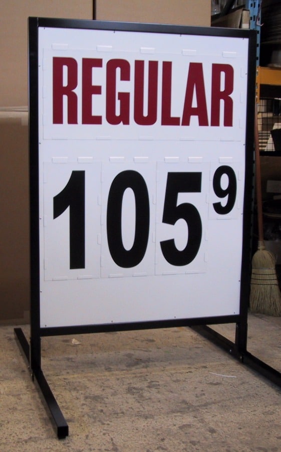 1a. MS-211 Curb-Side Fuel Pricing Sign - 58H x 39.25W x 40D