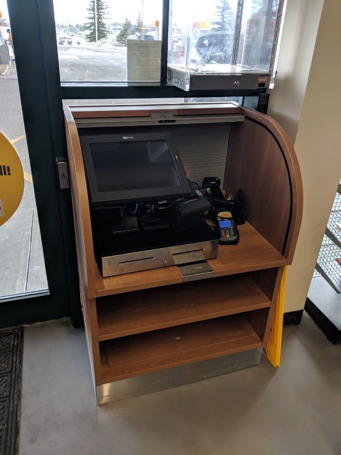 20a. Cash Desk with Roller Door - Door Open