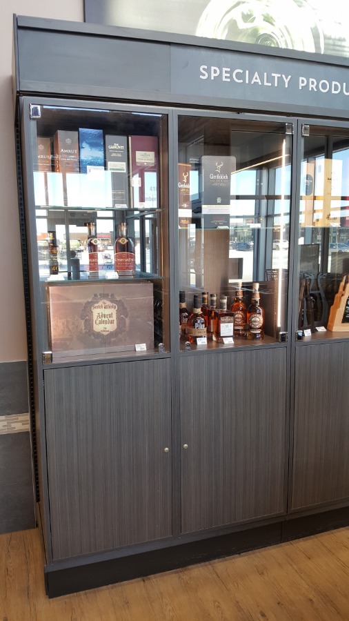 22. Bottle Display Case with Locking Doors