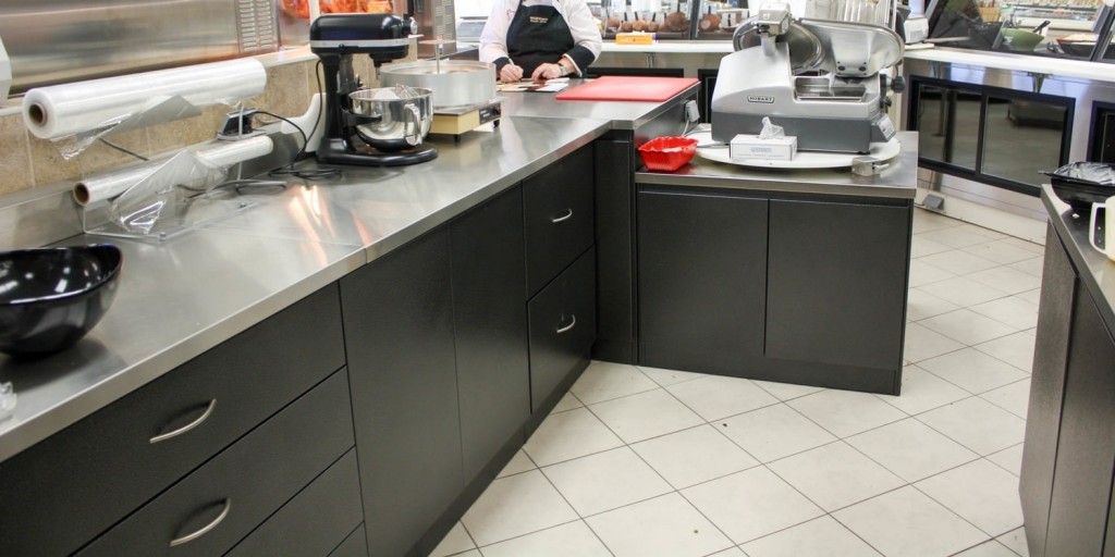 22. Grocery Store Stainless Steel Food Prep Counter