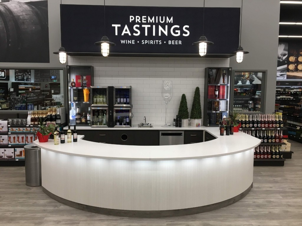 24. Curved Tasting Bar with Lighting