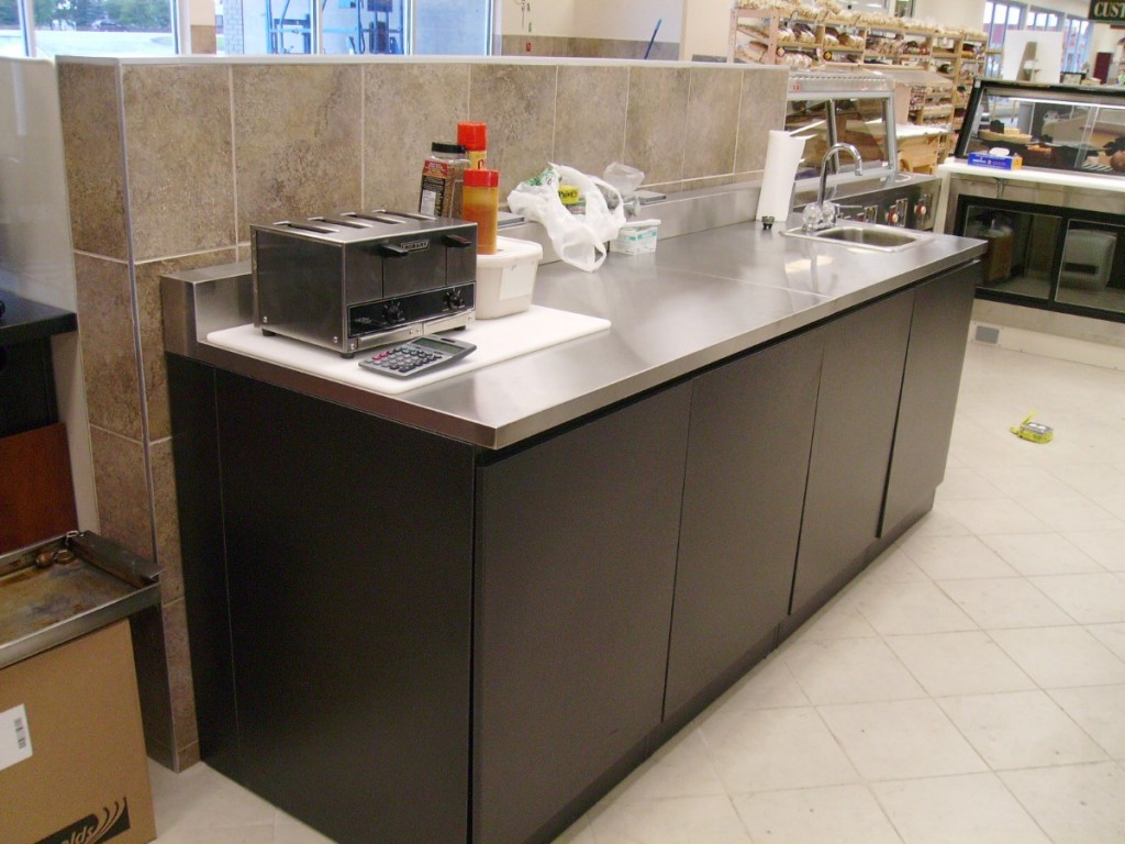 24b. Grocery Store Stainless Steel Food Prep Counter