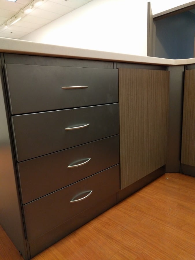 25. Metal Drawers and Wood Doors