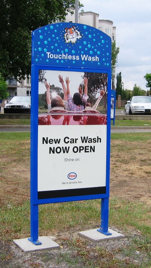 27. Tombstone Sign - Car Wash Promotional Sign