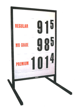 3. MS-213 Curb-Side Fuel Pricing Sign - 58H x 39.25W x 40D