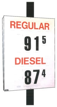 6. MS-312 Pole Mount Fuel Pricing Sign - 48H x 36W x 4.75D