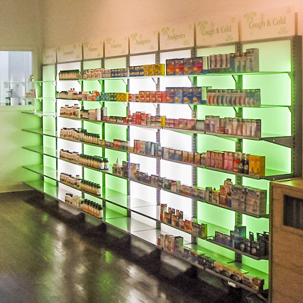 Back Lit Shelving