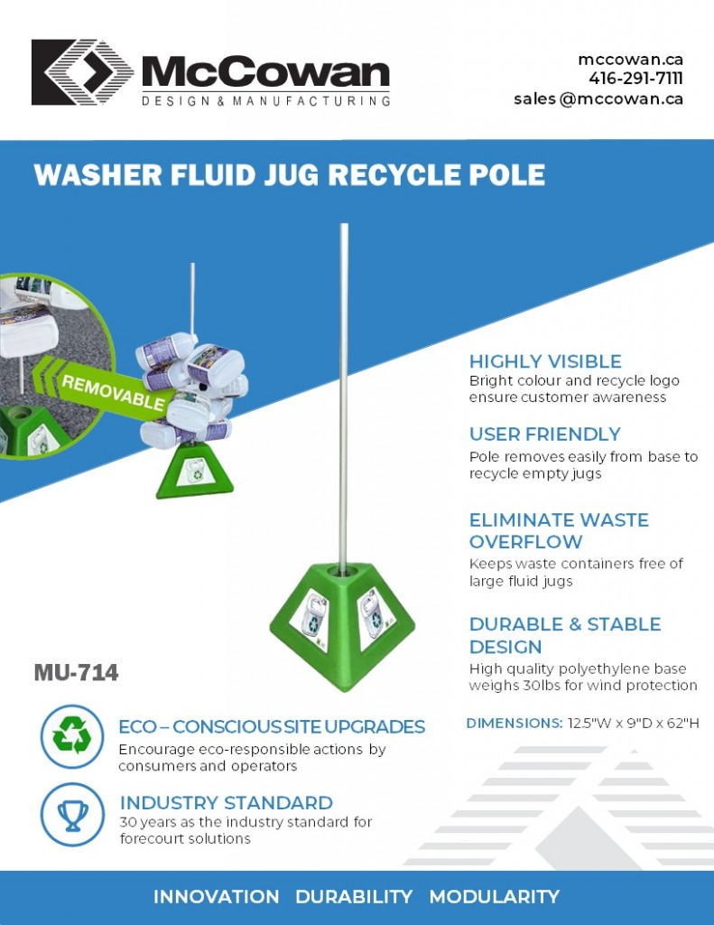 Mu-714 Washer Fluid Jug Recycle Pole