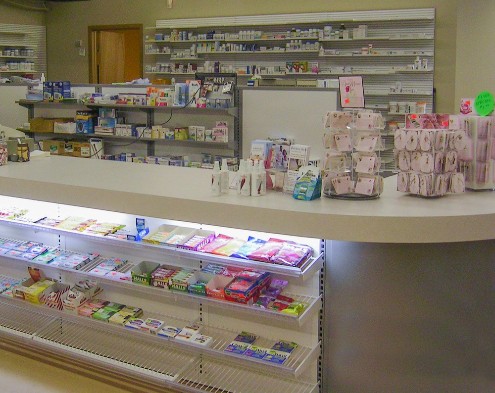 Pharmacy service counter