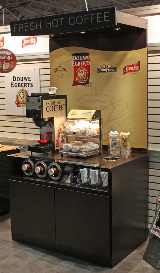 Stand Alone Coffee Counter with Lit Canopy