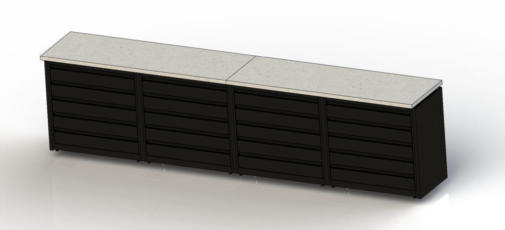 MM-4035-36 Five Drawer Central Locking Tobacco cabinet